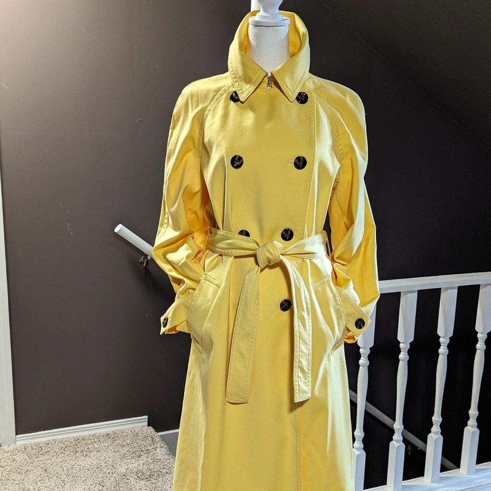 NWT!!! Ann Taylor Yellow Trench Coat with Back Pleats